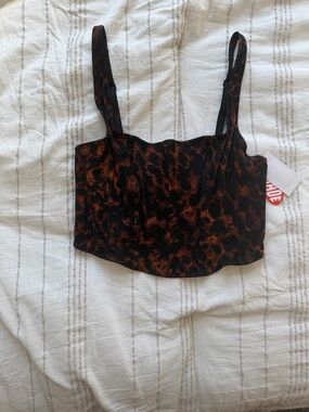 Women’s Leopard Print Cropped bustier